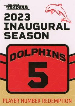 2023 NRL Traders Titanium - Dolphins Inaugural Redemption #D05 Tesi Niu Front